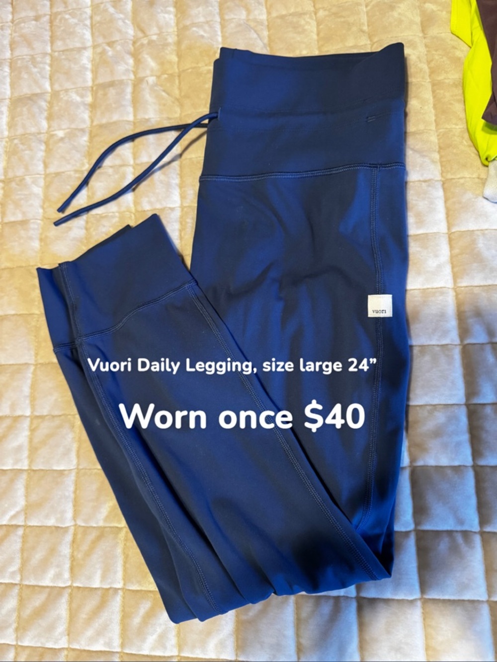 Vuori Deep Navy Daily Legging High-Waist Leggings